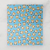 Carte De Placement Fox Baby shower Blue Woodland (Intérieur déplié)