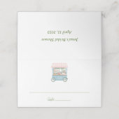 Carte De Placement Fraîchement sur le marché Fleuriste Ferme Fleurale (Extérieur déplié)