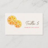 Carte De Placement Fraîcheur Citrus Foliage Mariage (Dos)