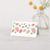 Carte De Placement Fraise Berry Sweet Étiquettes alimentaires d'anniv (Dos)