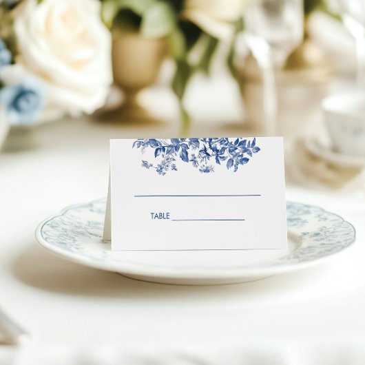 Carte De Placement French Toile Wedding Table Name