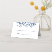 Carte De Placement French Toile Wedding Table Name (Dos)
