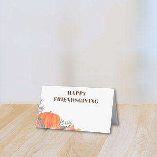 Carte De Placement Friendsgiving Citrouille