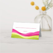 Carte De Placement Fuchsia and Lime Green Wedding (Devant)
