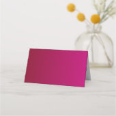 Carte De Placement Fuchsia et Gold Elegant Wedding Place Card (Dos)