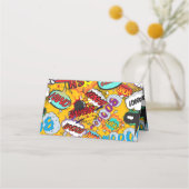 Carte De Placement Fun Modern Retro Mariage de bandes dessinées (Dos)