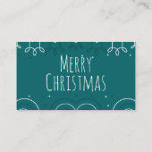 Carte De Placement Fun Noël Turquoise (Dos)