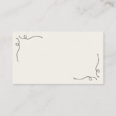 Carte De Placement Fun Whimsical Main tiré Mariage français Nom plat (Dos)