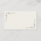 Carte De Placement Fun Whimsical Main tiré Mariage français Nom plat (Devant)