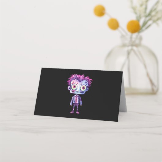 Carte De Placement Funny Frankenstein Monster Halloween Fun (Devant)