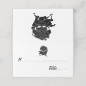 Carte De Placement Gala de collecte de fonds pour la mascarade noire (Extérieur déplié)