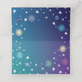 Carte De Placement Galaxie du Baby shower spatial (Intérieur déplié)