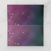 Carte De Placement Galaxy Constellation Mariage Gold Stars Lune (Intérieur déplié)