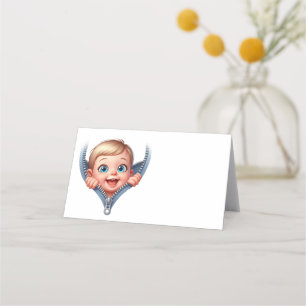 Carte De Placement Garçon bébé jeter un oeil sur le Baby shower