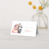 Carte De Placement Garden Gnome Orange Été Rustique Mariage Escort (Devant)