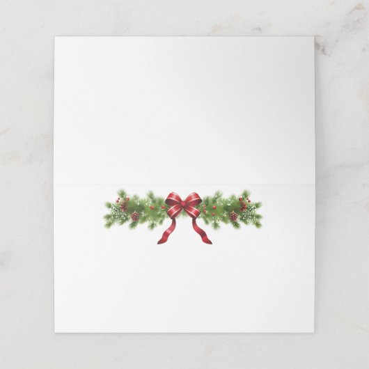 Carte De Placement Garland de Noël (Extérieur déplié)