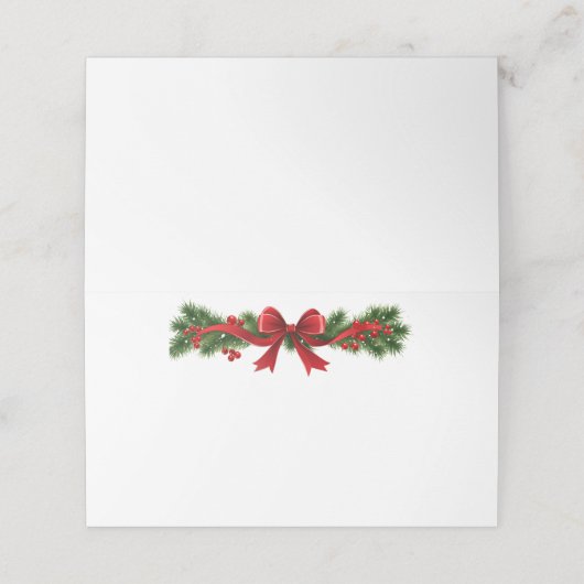 Carte De Placement Garland de Noël (Extérieur déplié)