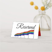 Carte De Placement Gay pride Rainbow Mariage Réservé Carte Place (Dos)