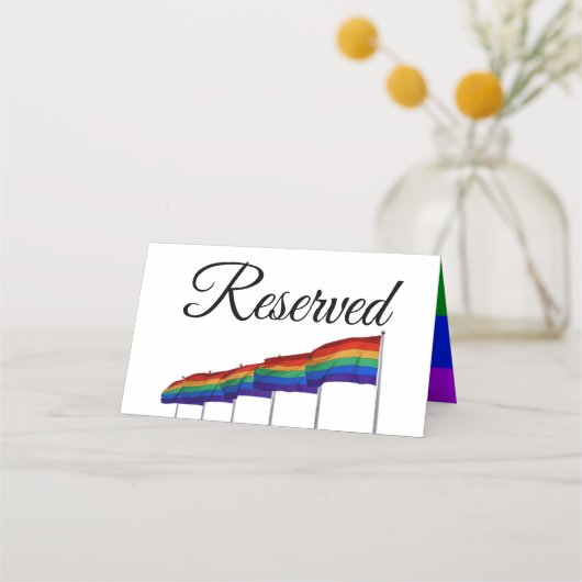 Carte De Placement Gay pride Rainbow Mariage Réservé Carte Place (Devant)