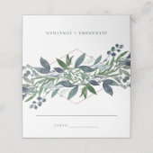 Carte De Placement Geo vert | Mariage or Rose (Extérieur déplié)