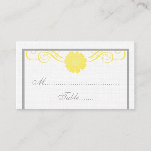 Carte De Placement Gerbera Daisy Swirls Place Card (Devant)