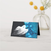 Carte De Placement Ghost Happy Halloween Elégante Party Place Card (Dos)