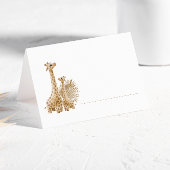 Carte De Placement Giraffe de laiton Neutre Boho Pampas