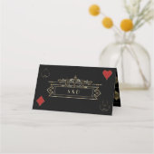 Carte De Placement Glam Gold Black Gatsby Style Roaring Mariage des a (Dos)