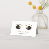 Carte De Placement Glam Gold Maquillage Eyelashes Beauté Event Table (Devant)