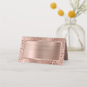 Carte De Placement Glam léopard rose Gold Foil