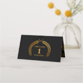 Carte De Placement Glam Mystic Black Gold Nuages Mariage Lune (Devant)