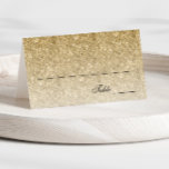 Carte De Placement Glam Parties scintillant Or Carte Place personnali<br><div class="desc">Cette carte parties scintillant branchée a parties scintillant sur l'avant avec une zone pour écrire dans les noms et les numéros de table (à la main). Le dos contient le même motif de parties scintillant avec votre événement et votre date. Utilisez le formulaire modèle pour ajouter vos propres informations. La...</div>