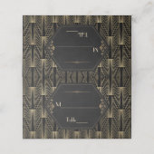 Carte De Placement Glam Roaring 20s Great Gatsby Art Deco Wedding (Extérieur déplié)