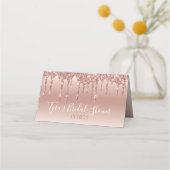 Carte De Placement Glam Rose Gold Parties scintillant Drift Elegant P (Dos)