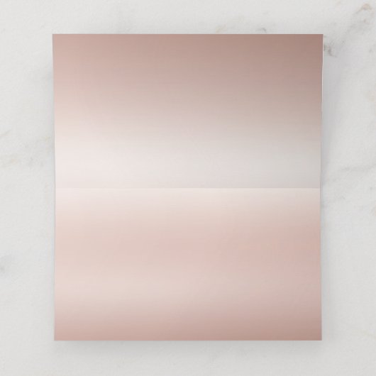 Carte De Placement Glam Rose Gold Parties scintillant Drift Elegant P (Intérieur déplié)