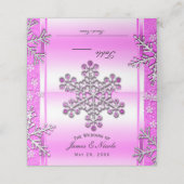 Carte De Placement Glam Winter Wonderland Parties scintillant rose Nu (Extérieur déplié)