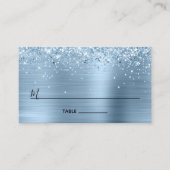 Carte De Placement Glitterie Bleu clair Foil Linked Blank (Devant)