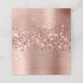 Carte De Placement Glitterie Rose Gold Foil vide (Extérieur déplié)