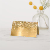 Carte De Placement Glittery Gold Foil Réservé (Dos)