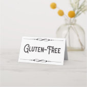 Carte De Placement Gluten Gratuit simple élégant marqueur table (Dos)