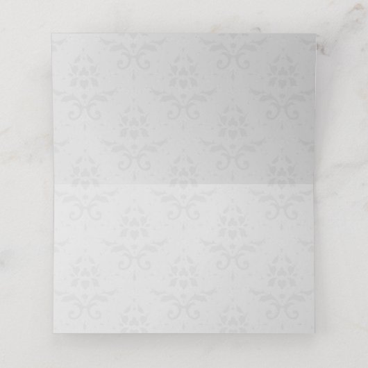 Carte De Placement Gold Eiffel Tower Damask Réception Carte Place (Intérieur déplié)