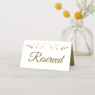 Carte De Placement Gold Elegant Mariage Réservé Carte Place