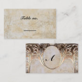 Carte De Placement Gold Embossed Look Steamunk (Devant / Derrière)