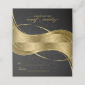 Carte De Placement Gold Et Black Damask (Extérieur déplié)
