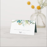 Carte De Placement Gold Floral Tropical Greenery Carte Mariage Place<br><div class="desc">Cette carte de mariage de verdure tropicale à fleurs dorées est parfaite pour un mariage de destination. Le design se compose principalement de feuillage vert aquarelle peint à la main et de fleurs dorées. Personnalisez le dos de la carte avec les noms de la mariée et du marié et la...</div>