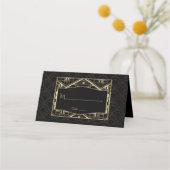 Carte De Placement Gold Great Gatsby Art Déco Style Mariage (Devant)
