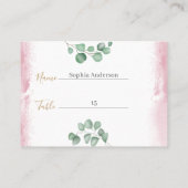 Carte De Placement Gold Greenery Aquarelle Charity Dons (Dos)