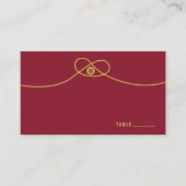 Carte De Placement Gold Knot Union Double Bonheur Mariage chinois (Devant)