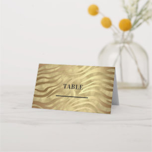 Carte De Placement Gold Luxury Zebra Jungle Safari Glam