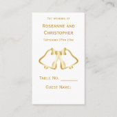Carte De Placement Gold Mariage Place Set Bells Ribbon (Devant)
